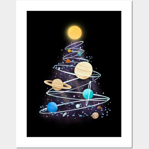 Planetary Holiday Wall Art by NashSketches